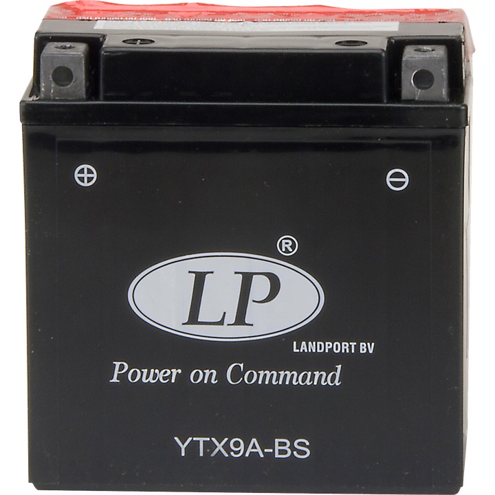 LANDPORT akumulátor YTX9A-BS (MA LTX9A-BS) 12V 9AH 137X76X139 bezúdržbový - elektrolyt zvlášť (do MZ ETZ 125/150/250/251 - viz poznámky) (4) UE48